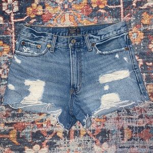 Abercrombie & fitch high rise denim shorts